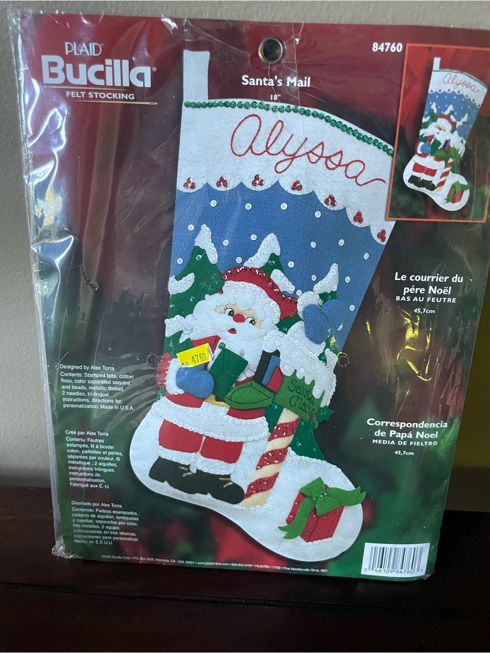 BUCILLA Santa’s Mail Felt Christmas Holiday Stocking Kit 84760 NEW